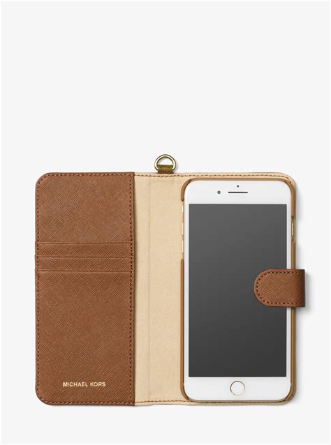 michael kors iphone 7|Michael Kors Saffiano Folio Case .